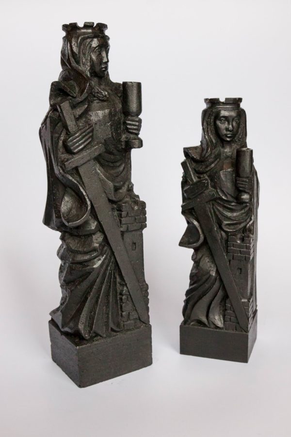 Kamienne statuetki św. Barbary